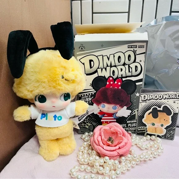 POPMART x DIMOO WORLD × DISNEY Vinyl Plush Keychain - PLUTO - OPEN BOX/BAG